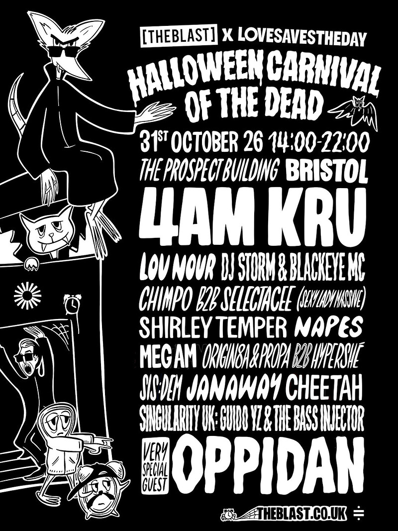 Halloween Carnival of the Dead: 4am Kru x LSTD, The Prospect Building — Bristol club night
