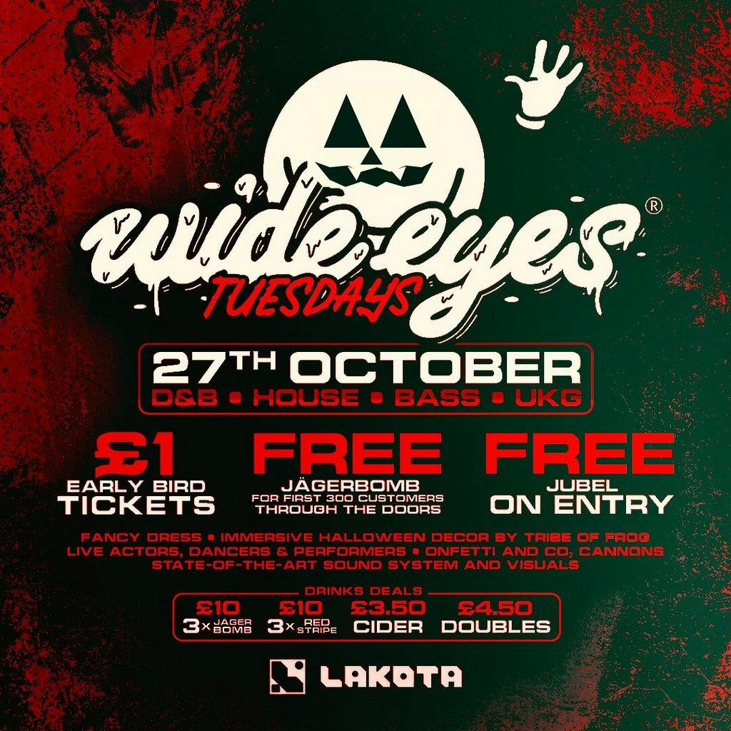 Wide Eyes Halloween, Lakota, Stokes Croft — Bristol club night
